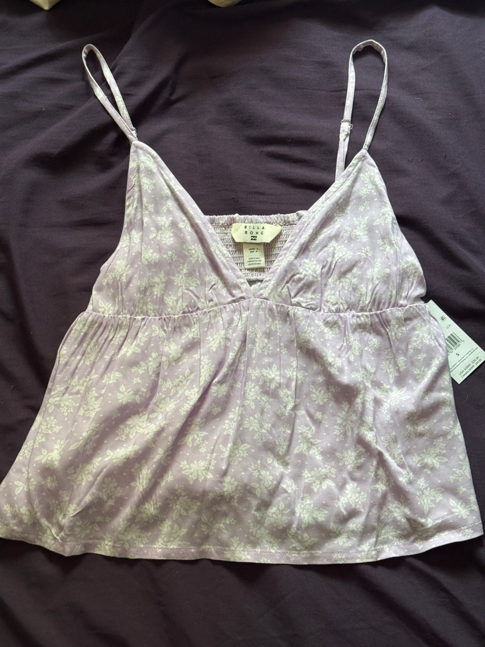 a new day Lavender and White Floral V-Neck Cami